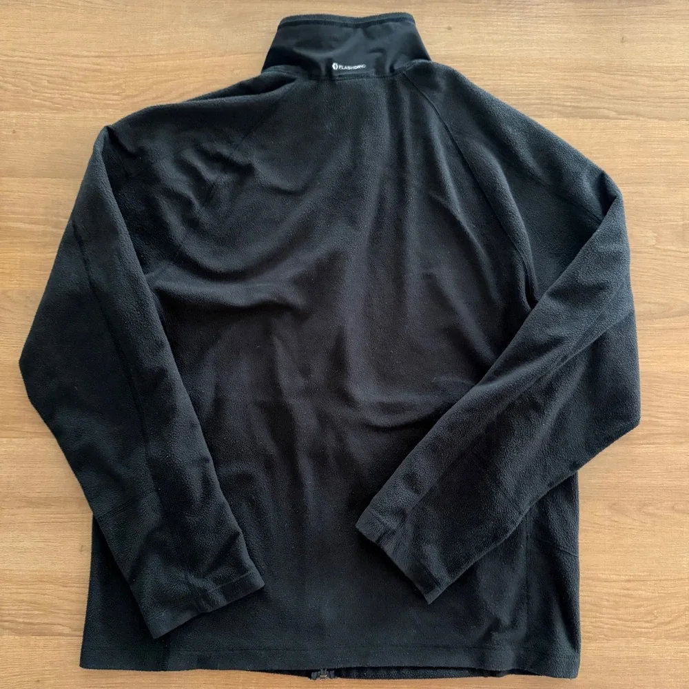The North Face Mens FlashDry Full Zip Fleece Jacket Black Large L Gorpcore